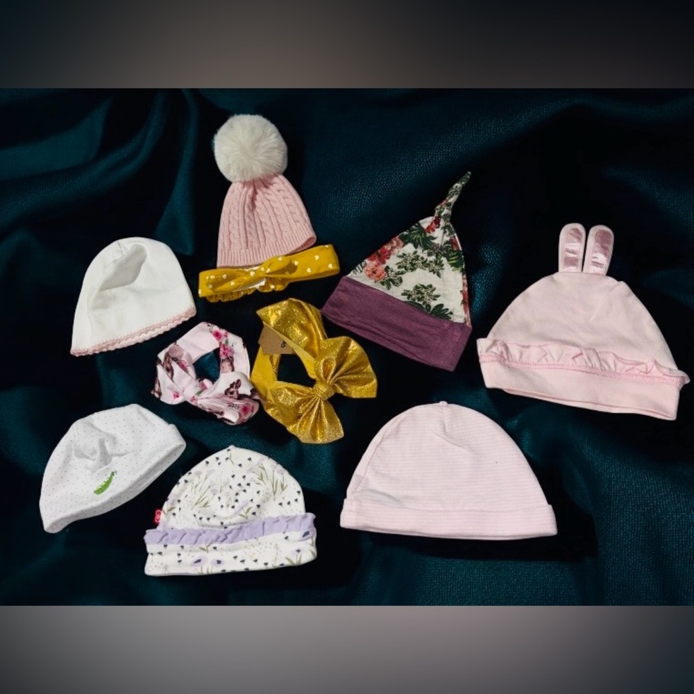 Infant Girls Assorted Headwear Lot of 10